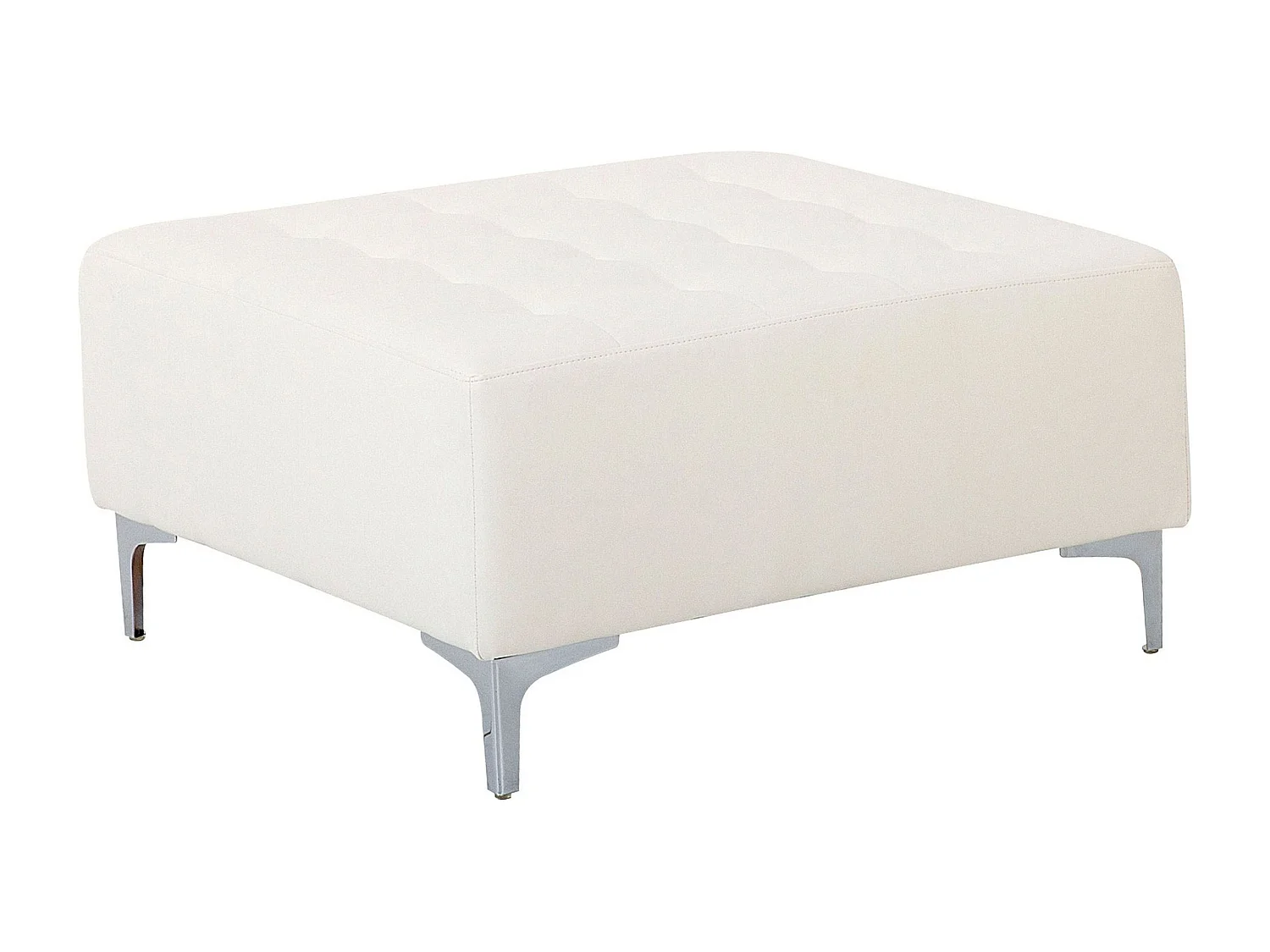 Otomana ABERDEEN Piel sintética Blanco