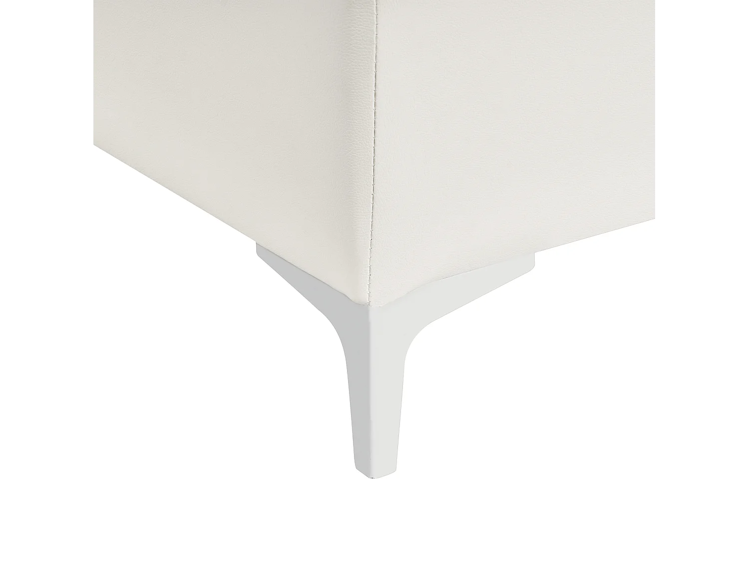 Otomana ABERDEEN Piel sintética Blanco