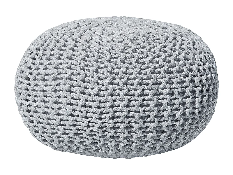 Puf CONRAD Algodón Gris claro 40 cm 40 cm 25 cm