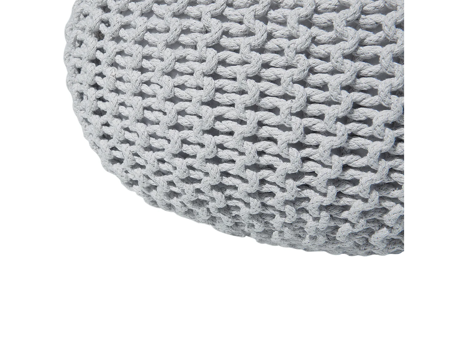 Poef CONRAD Katoen Lichtgrijs 40 cm 40 cm 25 cm