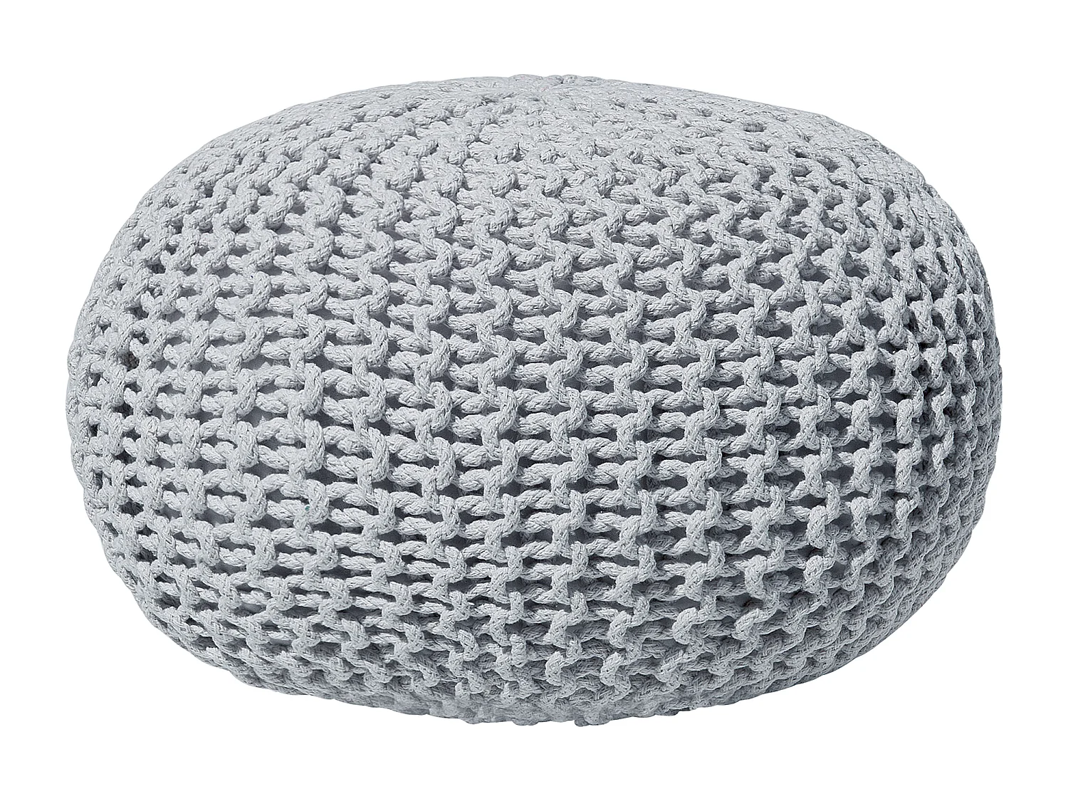 Poef CONRAD Katoen Lichtgrijs 40 cm 40 cm 25 cm