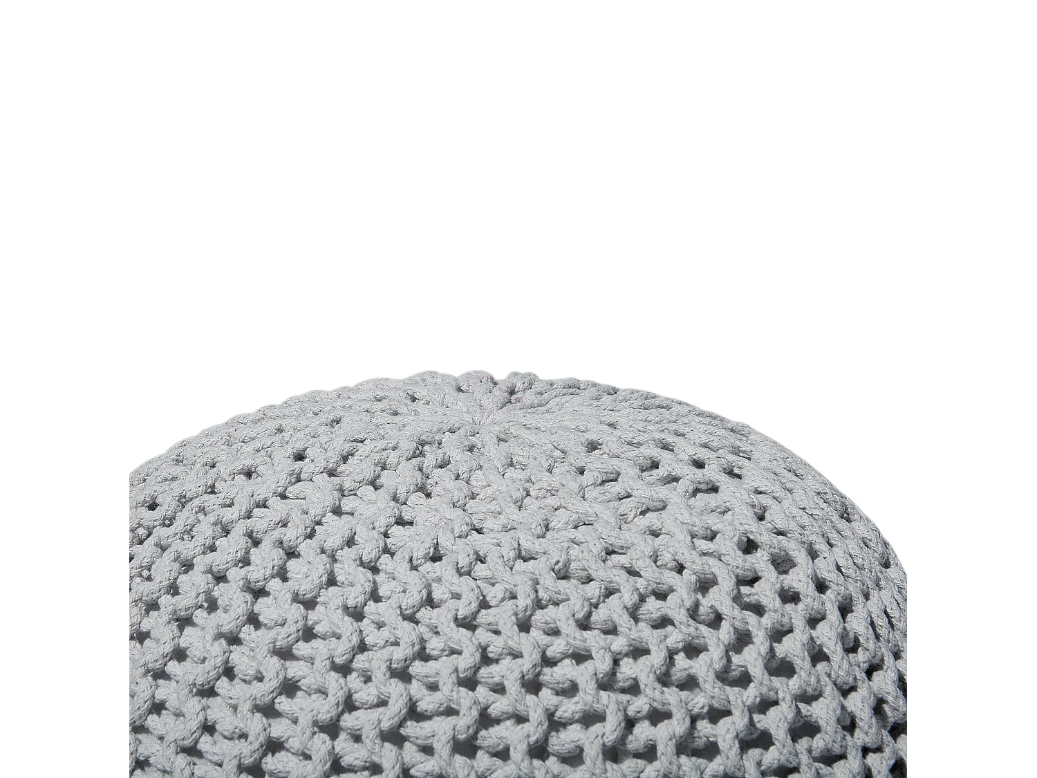 Poef CONRAD Katoen Lichtgrijs 40 cm 40 cm 25 cm