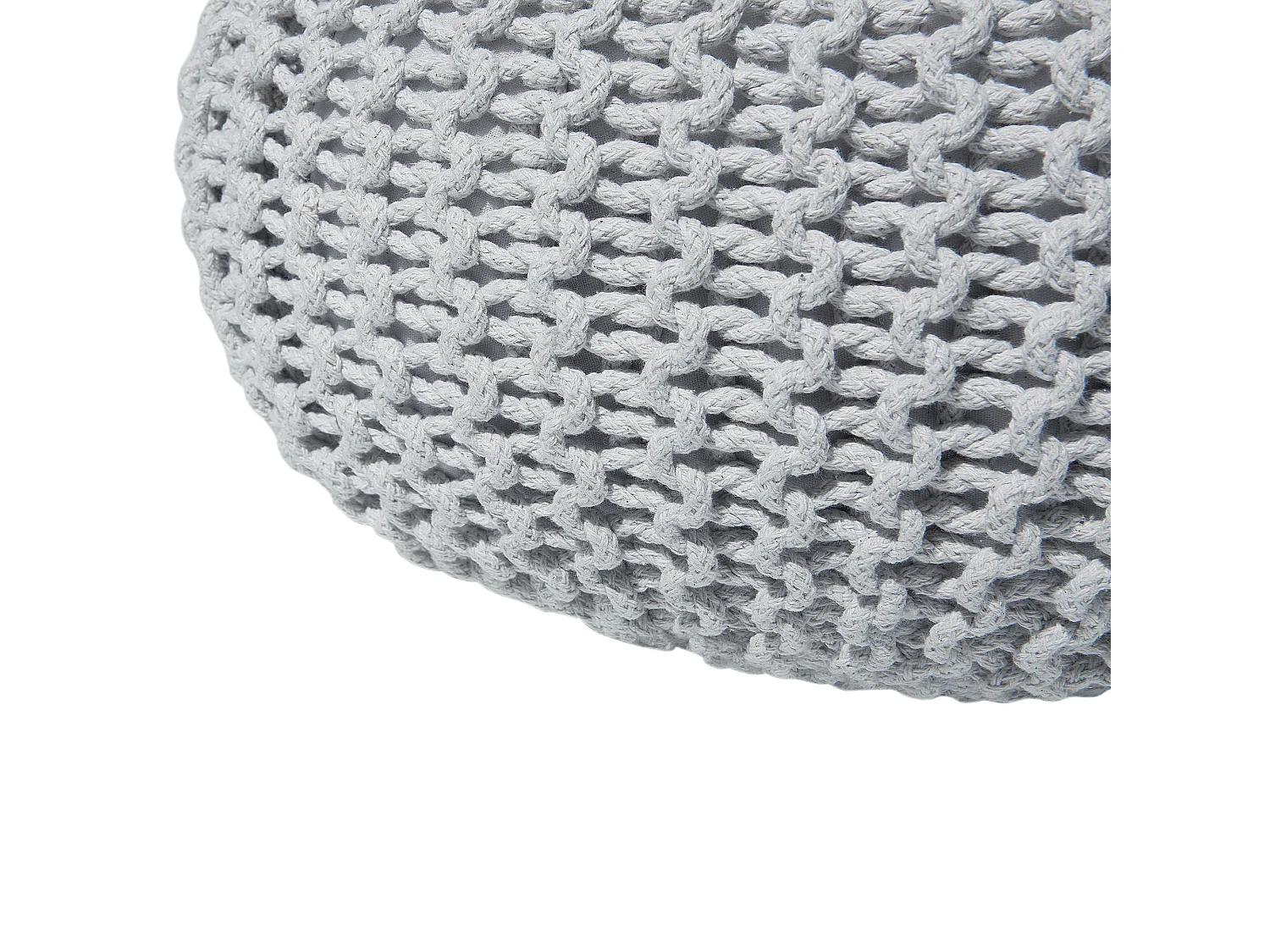 Poef CONRAD Katoen Lichtgrijs 40 cm 40 cm 25 cm