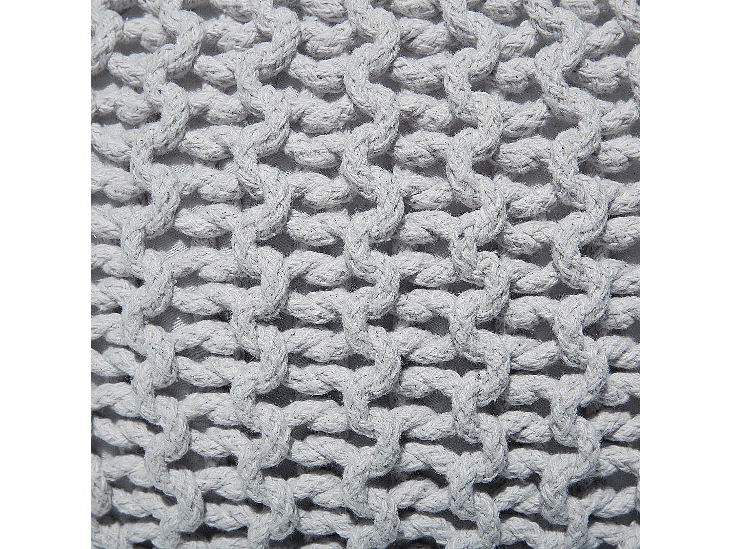 Poef CONRAD Katoen Lichtgrijs 40 cm 40 cm 25 cm