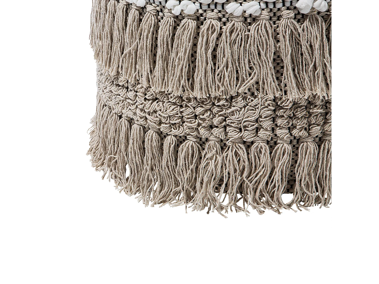 Pufe NOIDA Algodão Creme 44 cm 44 cm 43 cm