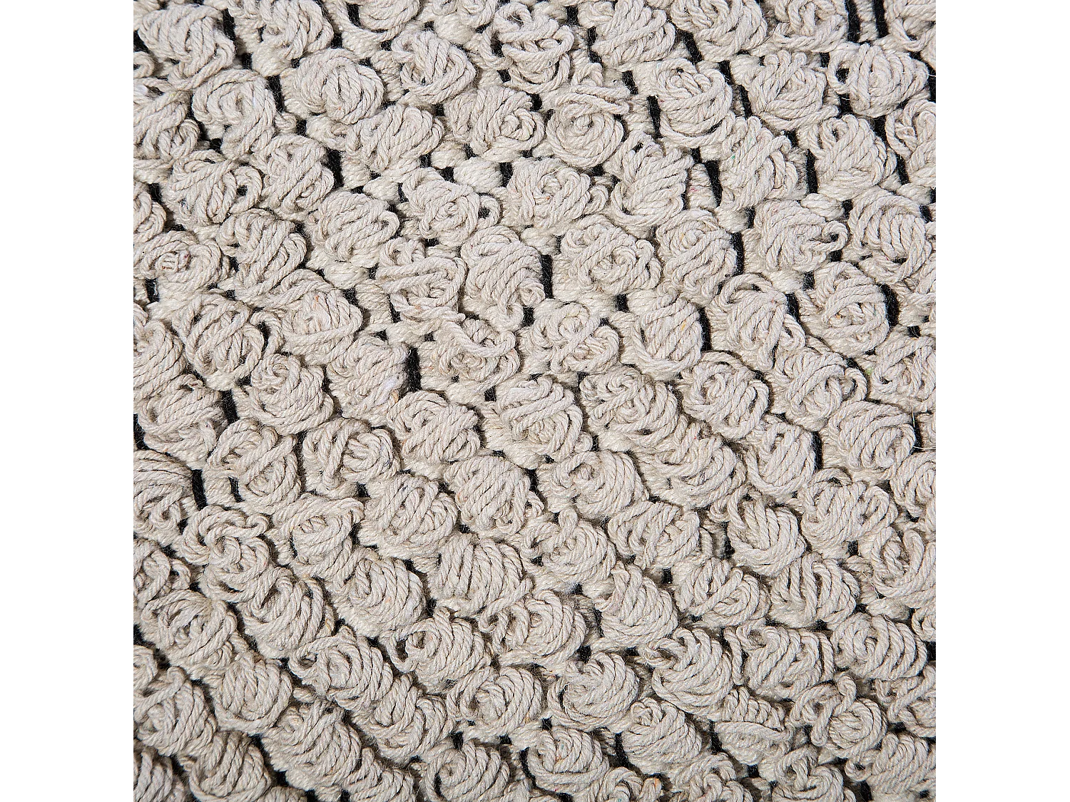 Pufe NOIDA Algodão Creme 44 cm 44 cm 43 cm