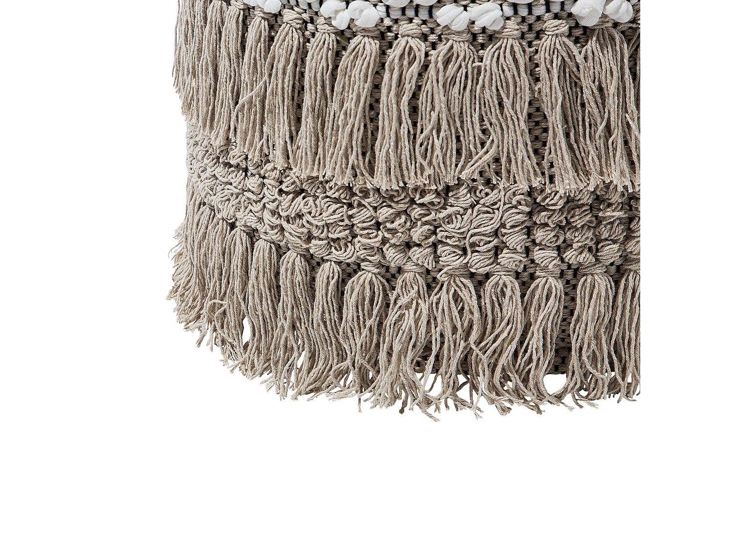 Pouf NOIDA Baumwolle Beige 44 cm 44 cm 43 cm