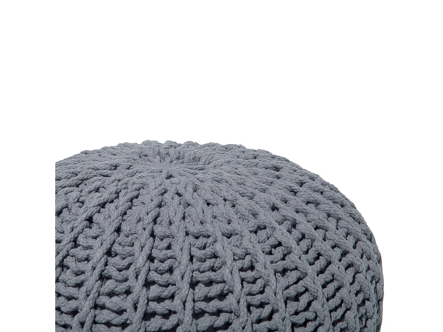 Moderner Pouf in Dunkelgrau 52 x 35 cm Conrad II