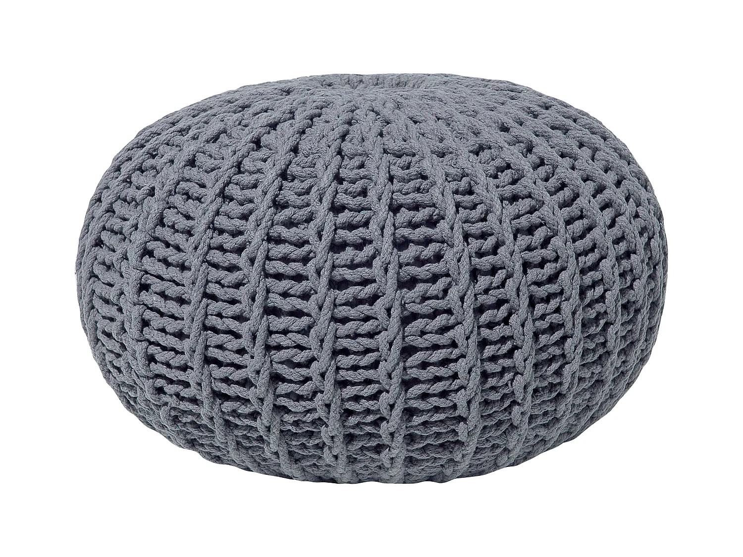Moderner Pouf in Dunkelgrau 52 x 35 cm Conrad II