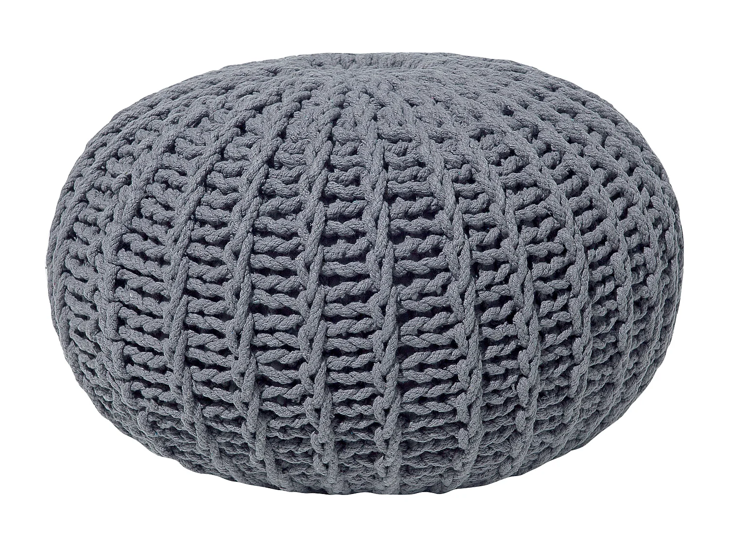 Pouf CONRAD Coton Gris foncé