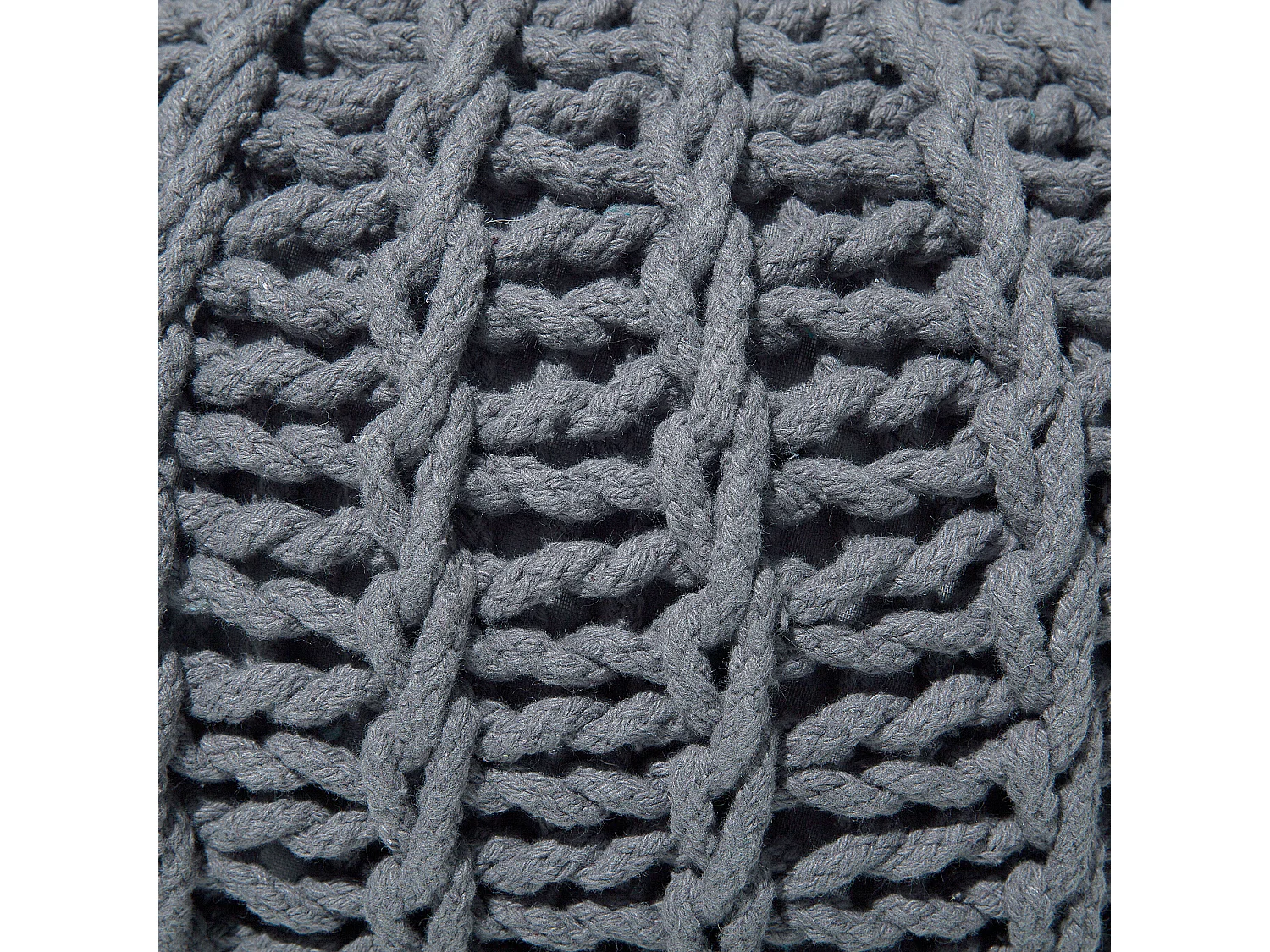 Pouf CONRAD Coton Gris foncé