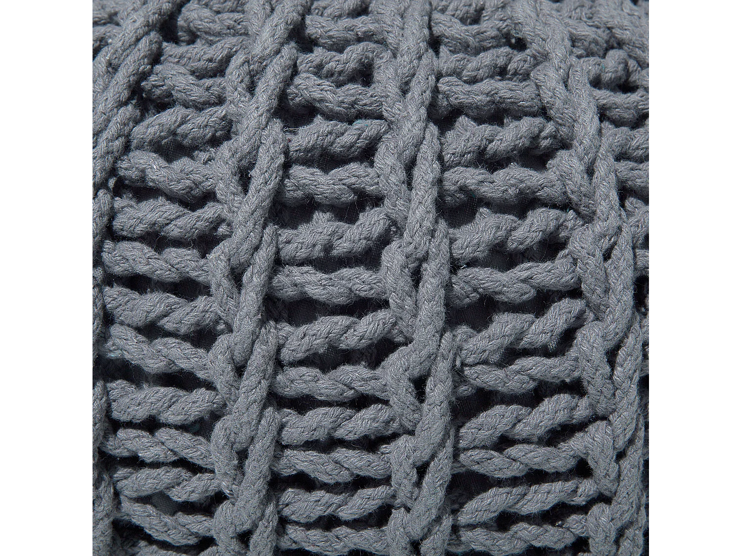 Pufe CONRAD Algodão Cinzento escuro 50 cm 50 cm 35 cm