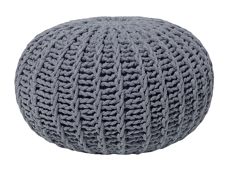 Pouf CONRAD Coton Gris foncé