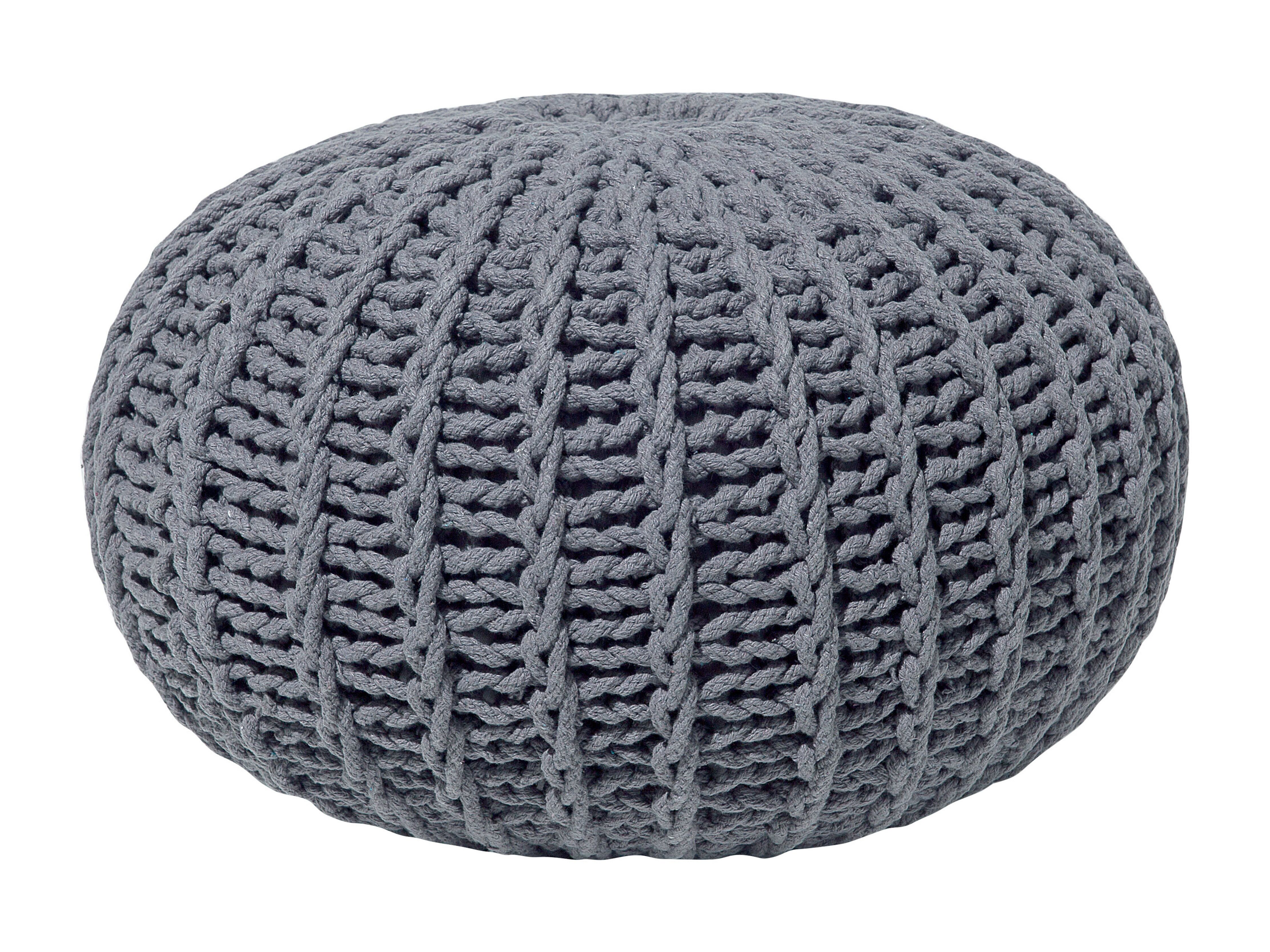 Pouf cotone rosa 50 x 35 cm CONRAD 