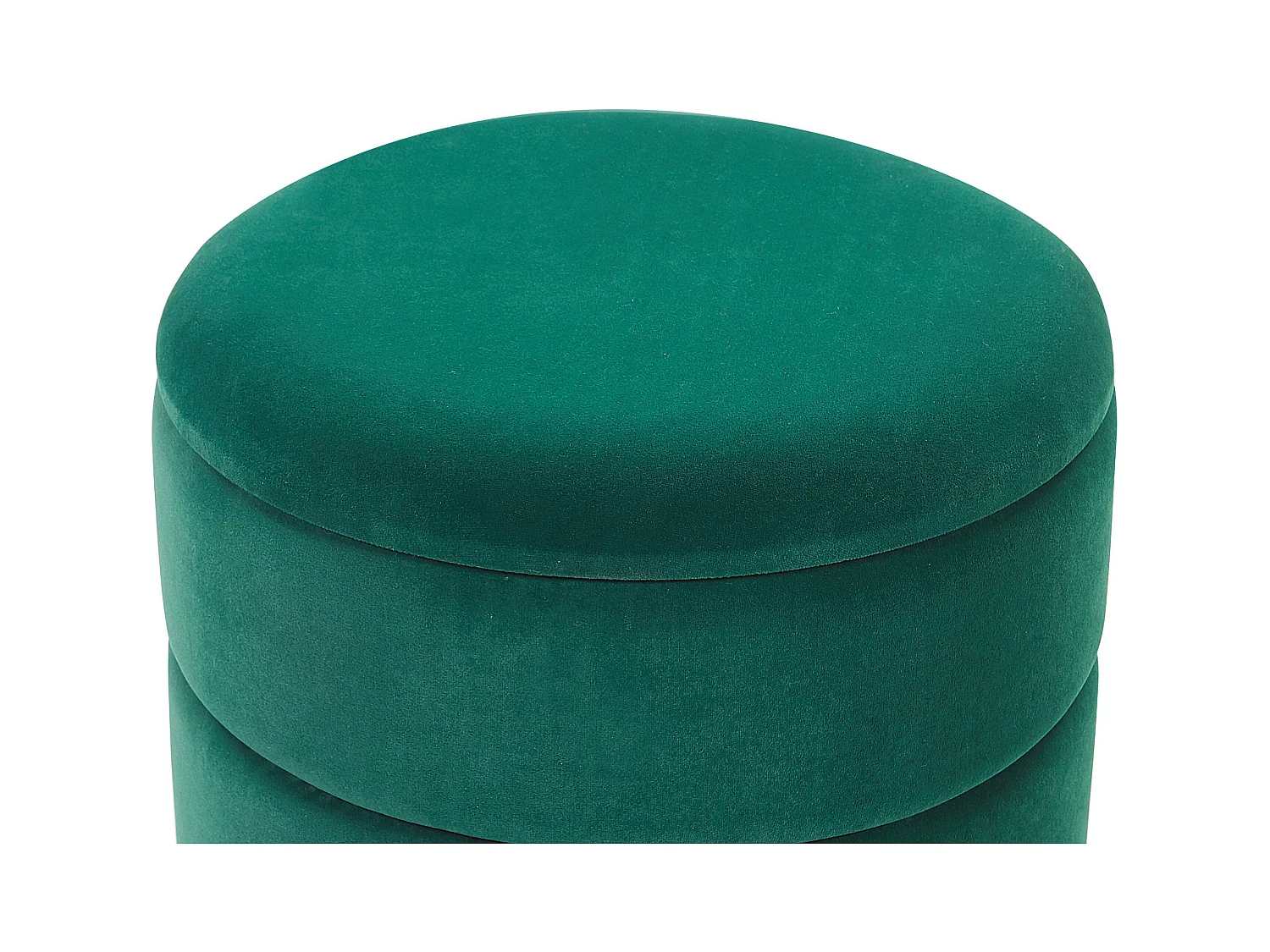 Poef met opbergruimte ELGIN Fluweel Donkergroen 37 cm 37 cm 42 cm