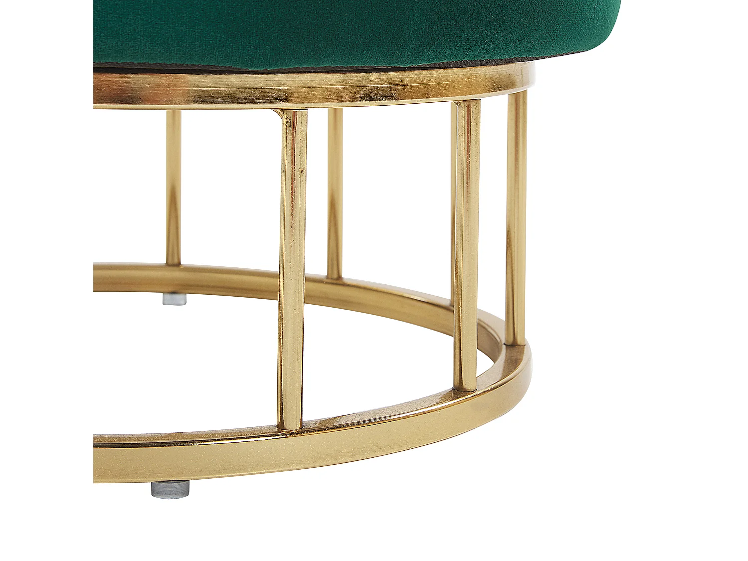 Pouf de rangement ELGIN Velours Vert foncé