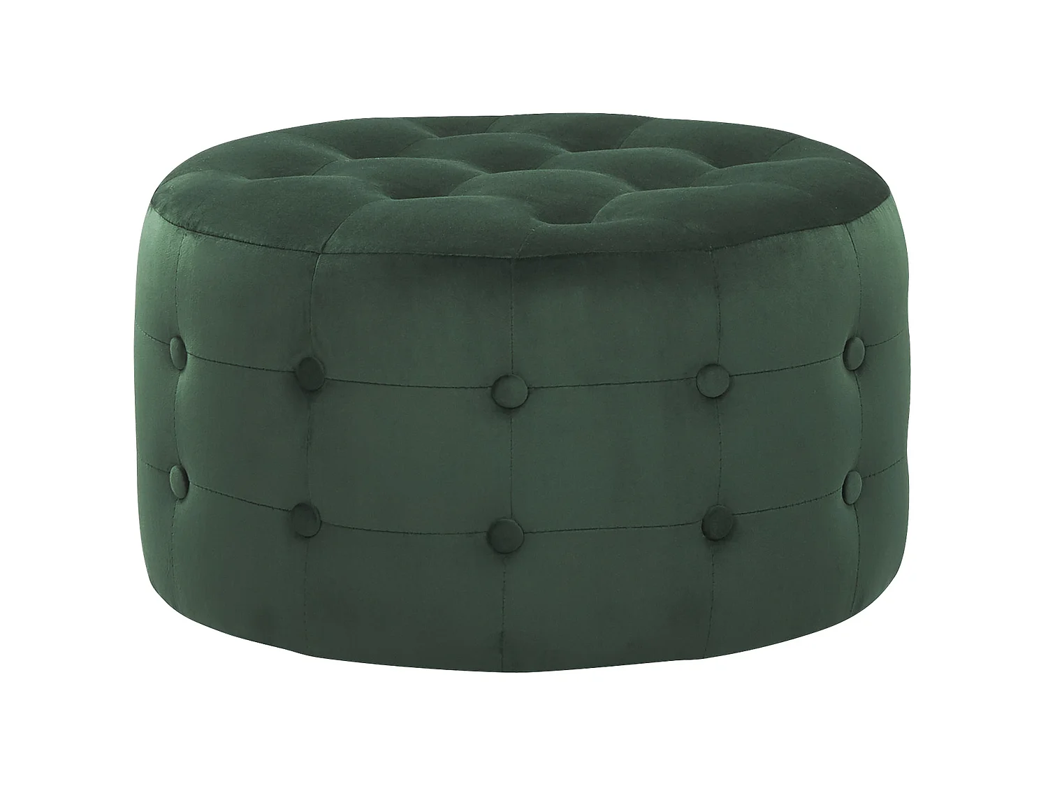 Pouf TAMPA Samtstoff Dunkelgrün 55 cm 55 cm 30 cm
