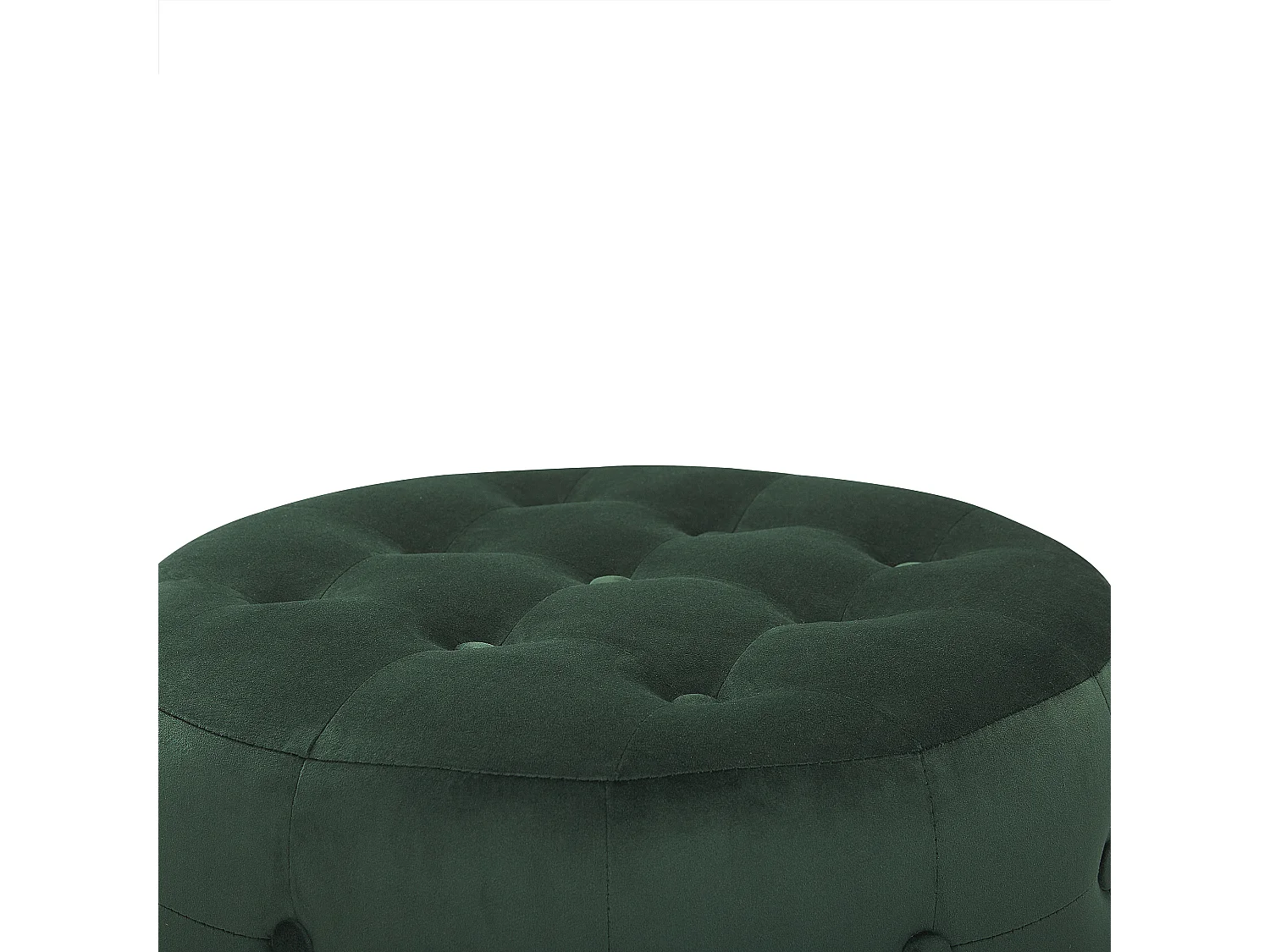 Pouf TAMPA Samtstoff Dunkelgrün 55 cm 55 cm 30 cm