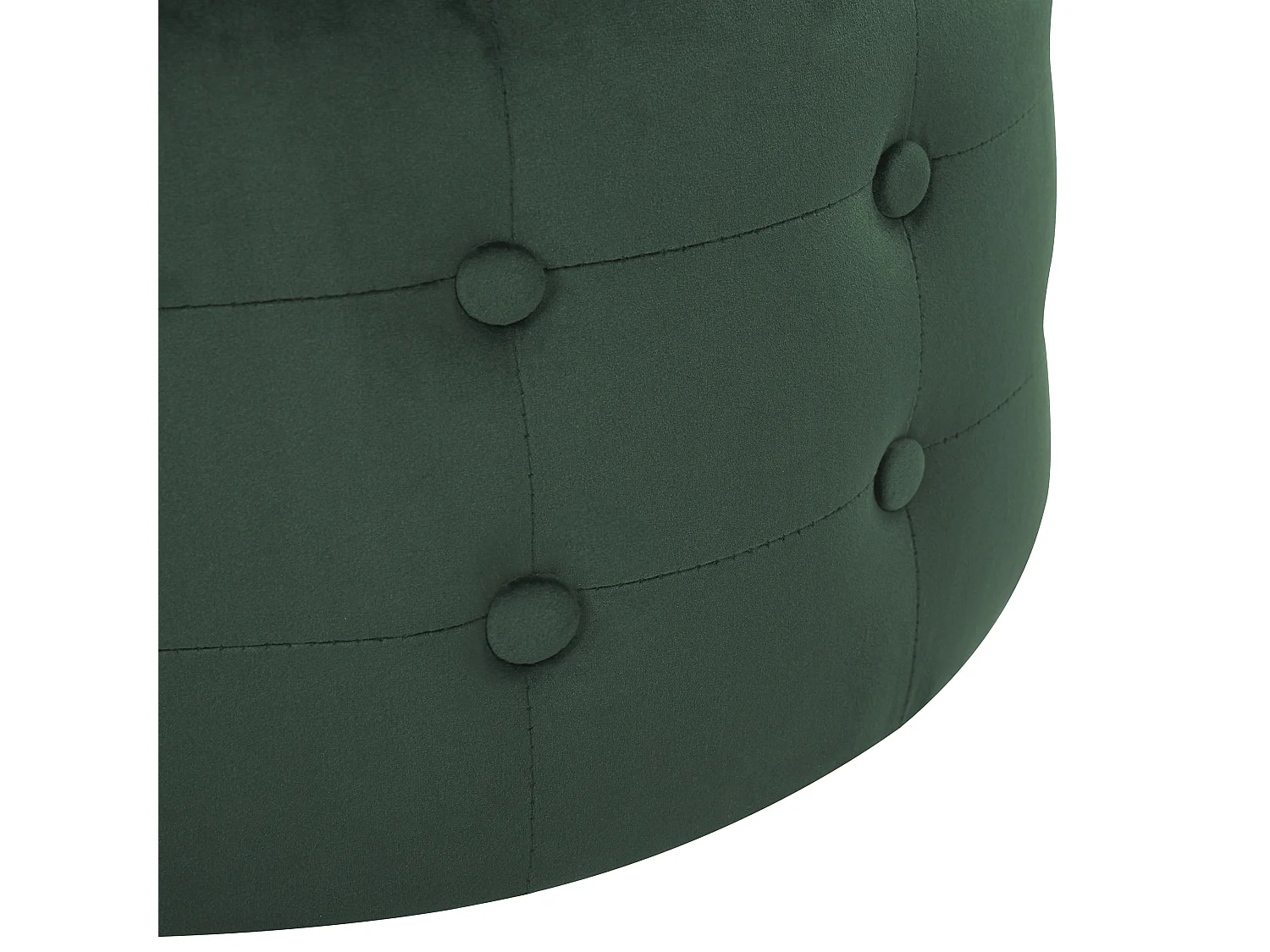 Pouf TAMPA Samtstoff Dunkelgrün 55 cm 55 cm 30 cm