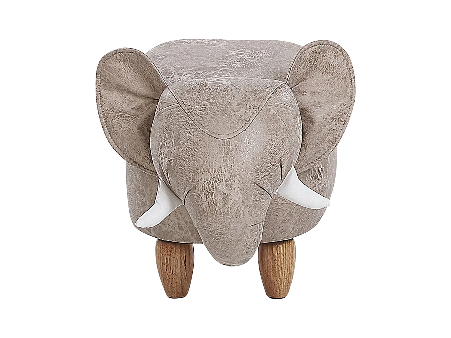 Pufa zwierzak ekoskóra ze schowkiem szara JUMBO