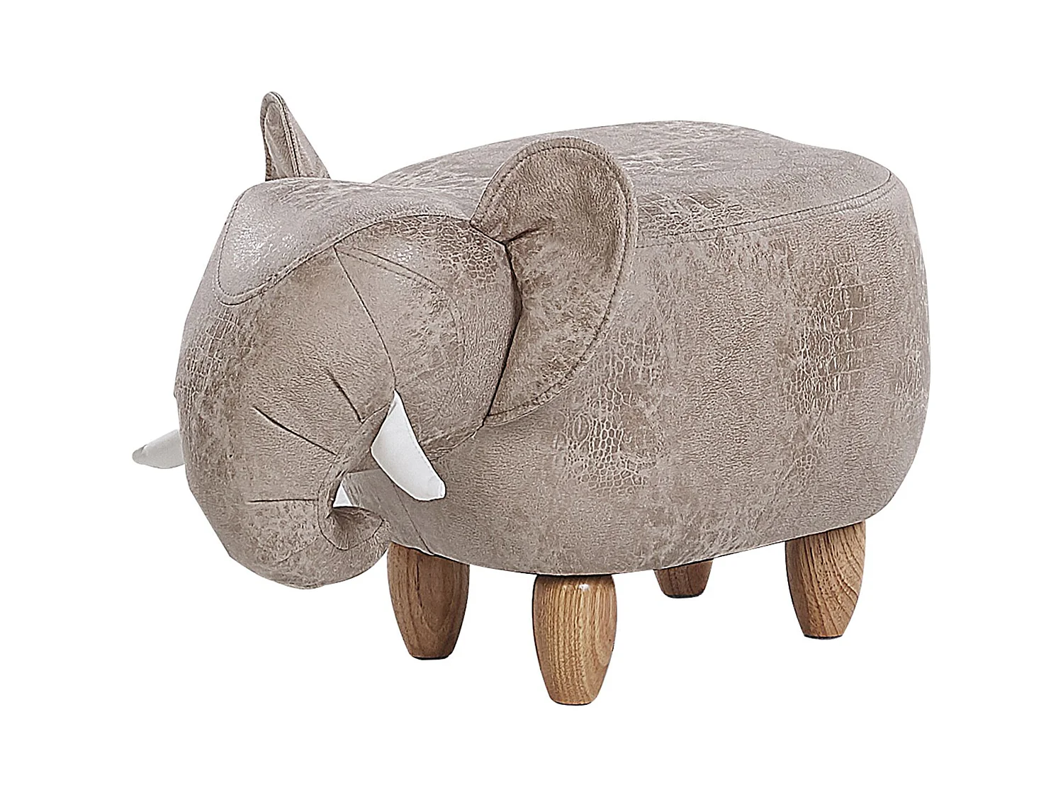 Pufa zwierzak ekoskóra ze schowkiem szara JUMBO