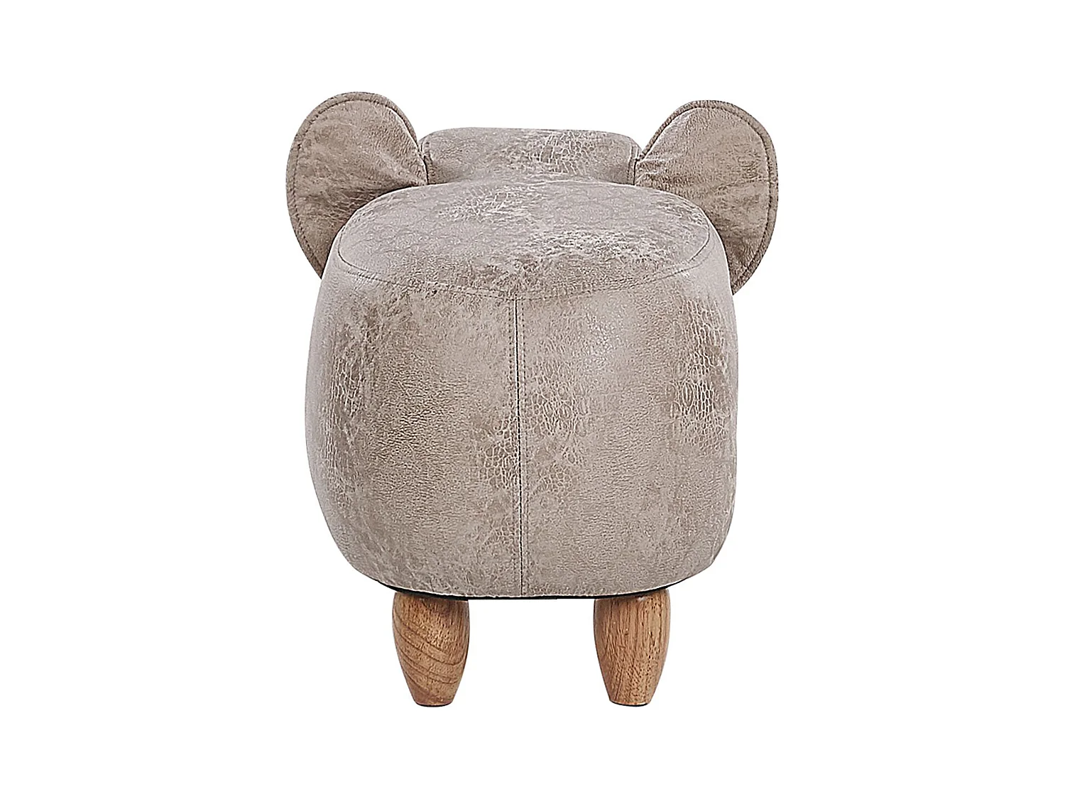 Pufa zwierzak ekoskóra ze schowkiem szara JUMBO