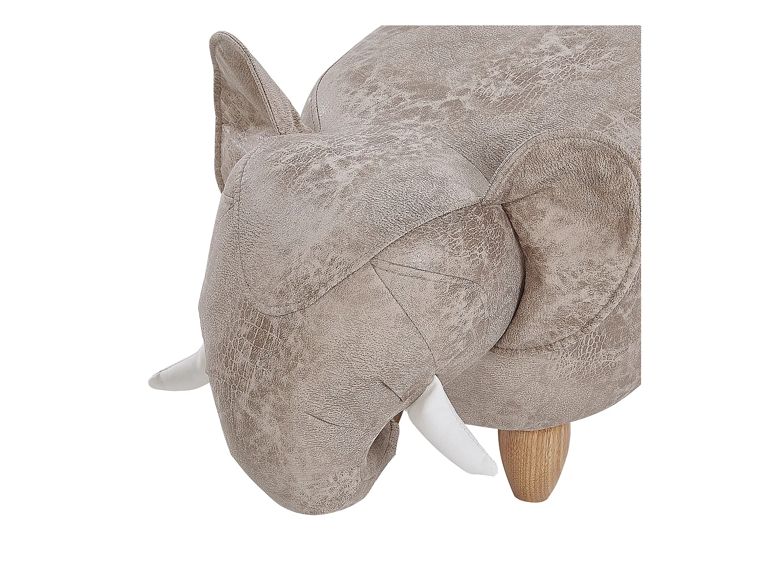 Pufa zwierzak ekoskóra ze schowkiem szara JUMBO