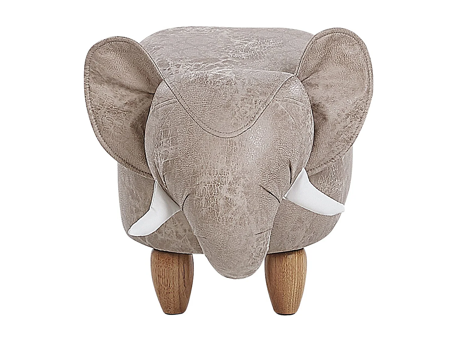 Pufa zwierzak ekoskóra ze schowkiem szara JUMBO