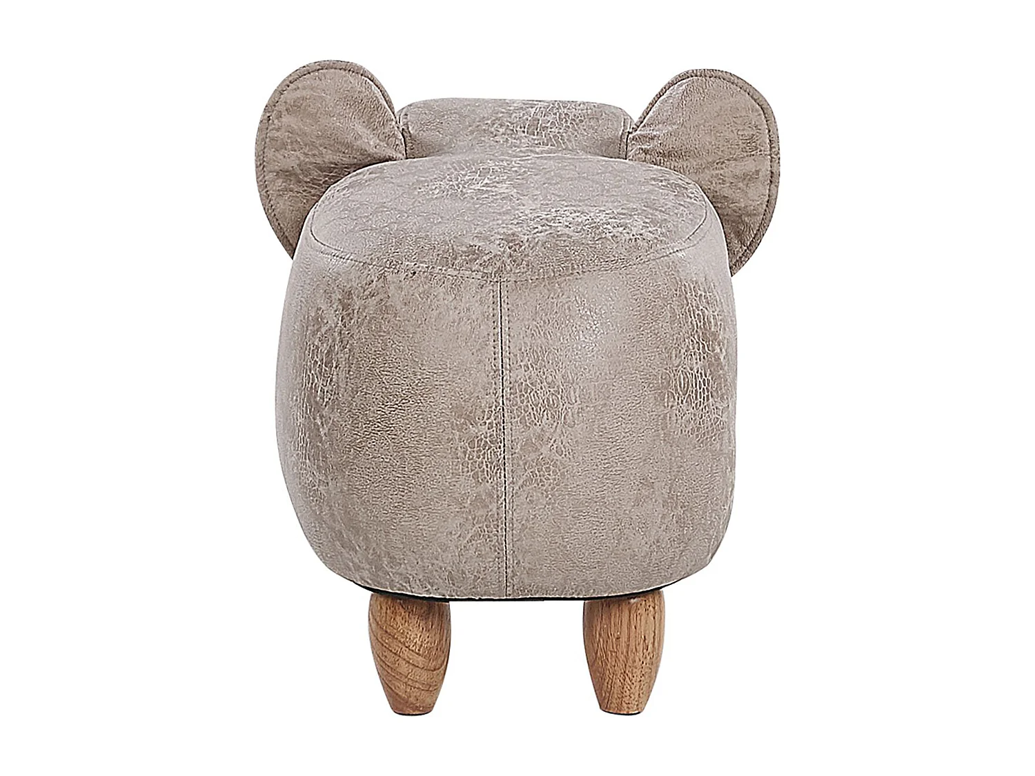 Pufa zwierzak ekoskóra ze schowkiem szara JUMBO