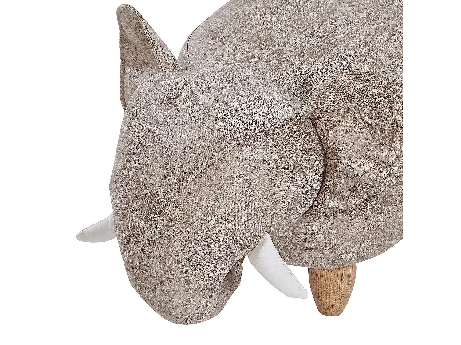 Pufa zwierzak ekoskóra ze schowkiem szara JUMBO