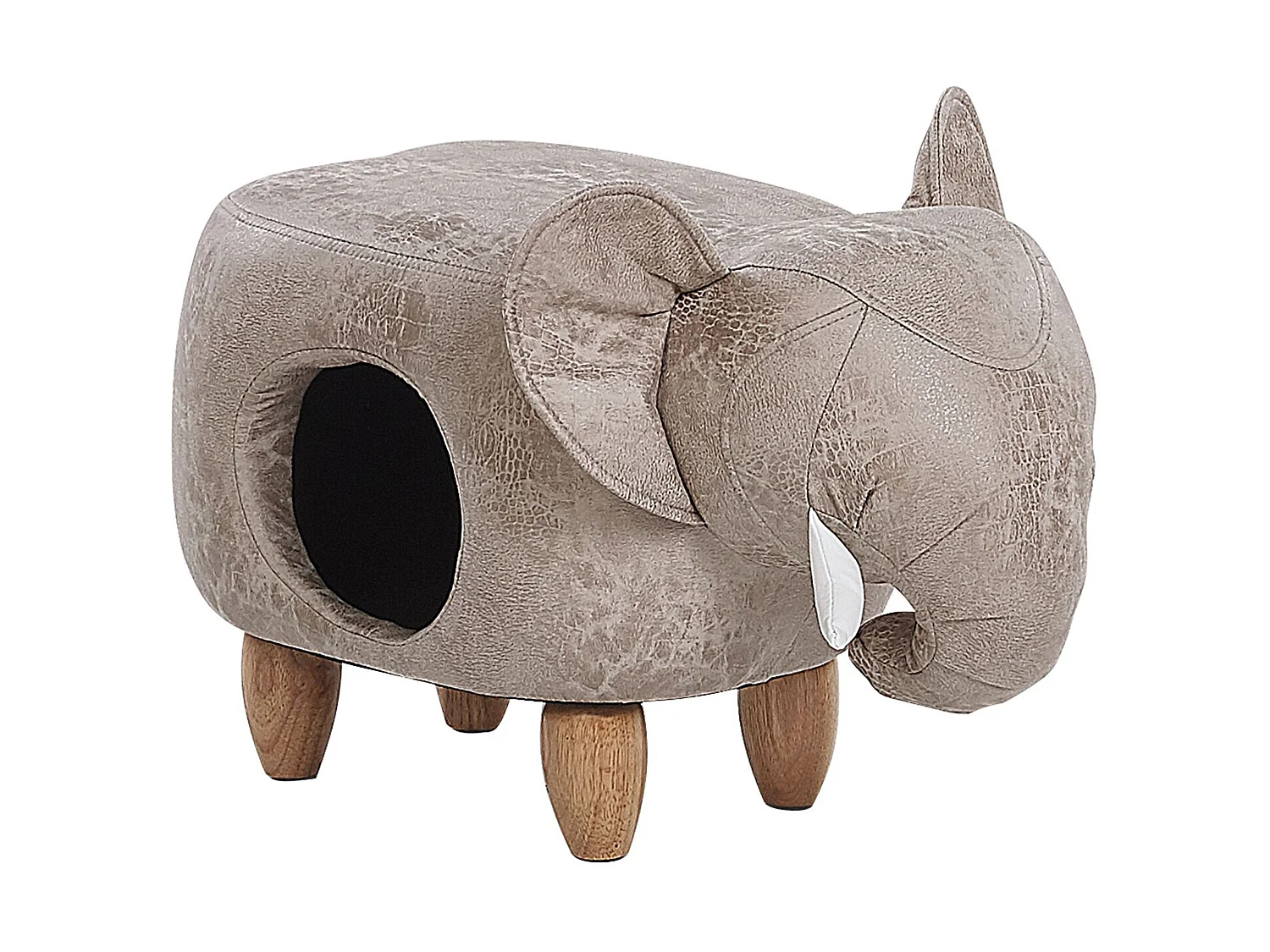 Pouf animaletto contenitore JUMBO Pelle sintetica Grigio