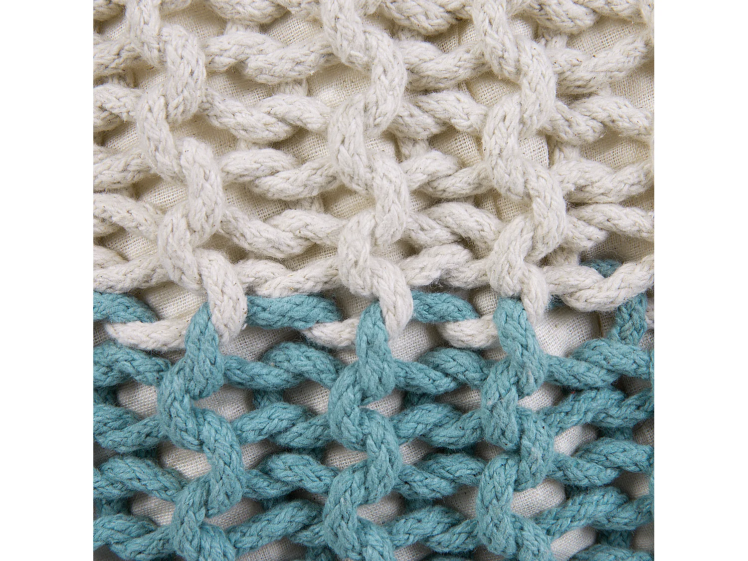 Ottomane CONRAD Hellblau Baumwolle 50 cm 50 cm