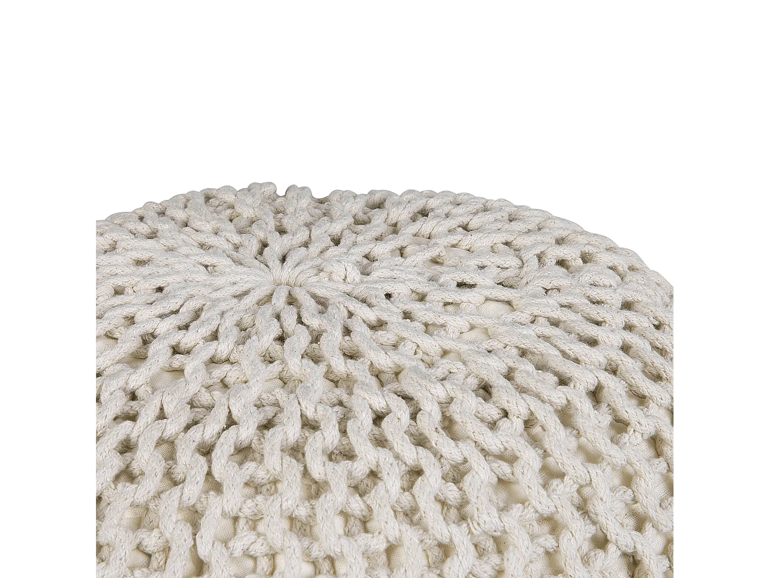 Ottoman CONRAD Bleu clair Coton 50 cm 50 cm