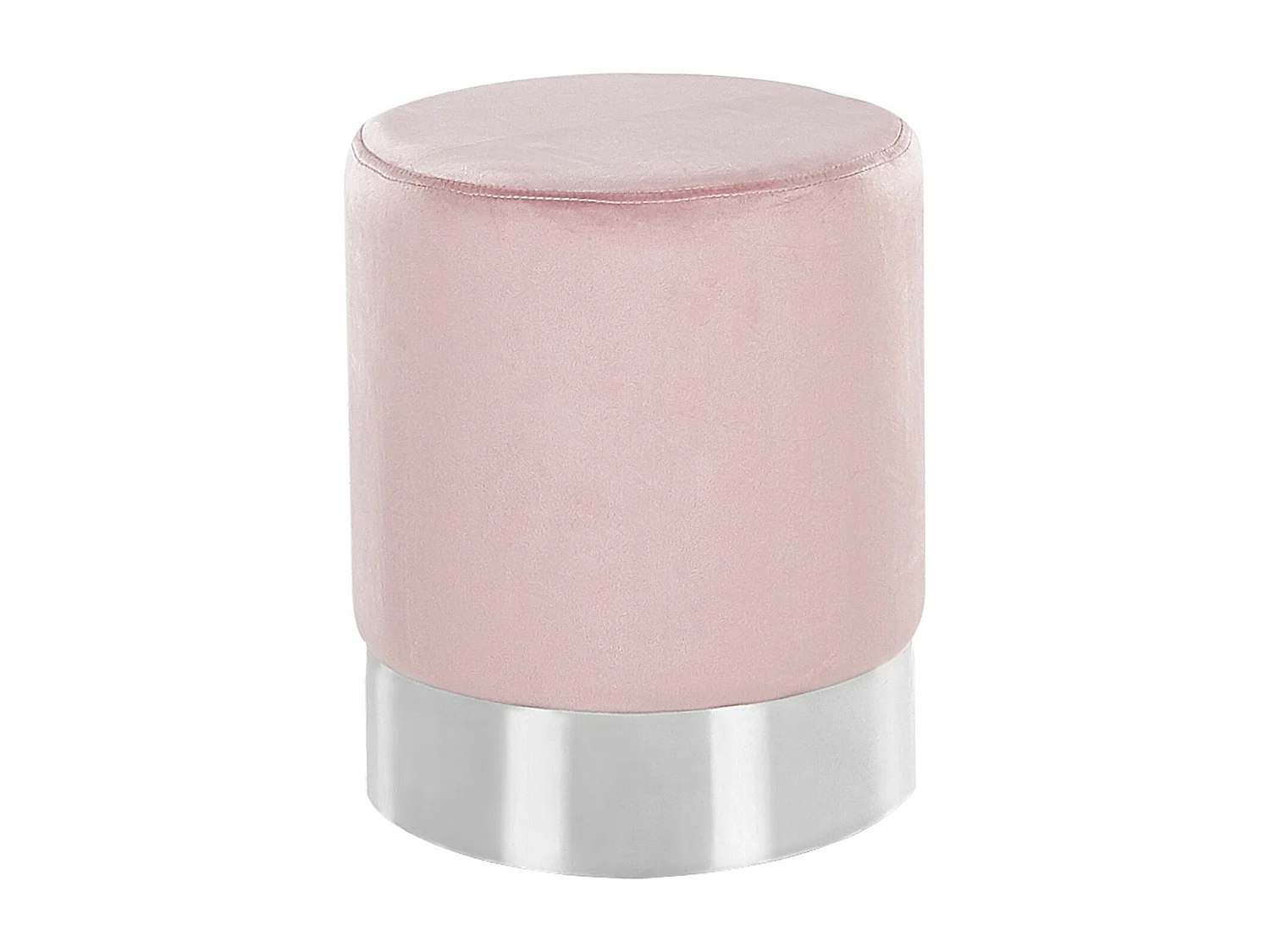 Pouf BRIGITTE Velours Rose pastel