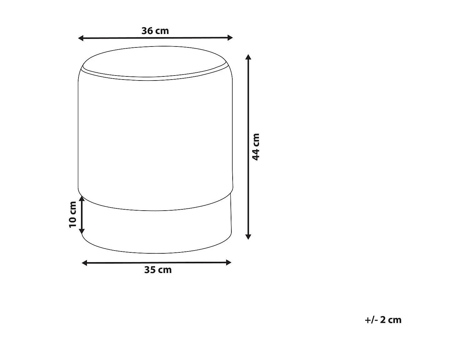 Pouf BRIGITTE Velours Rose pastel