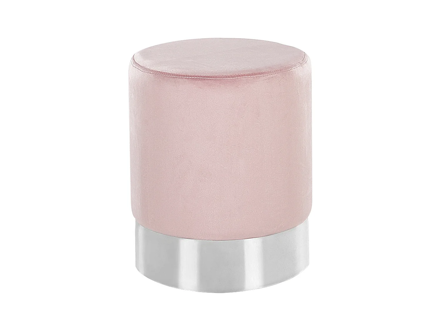 Pouf BRIGITTE Velours Rose pastel