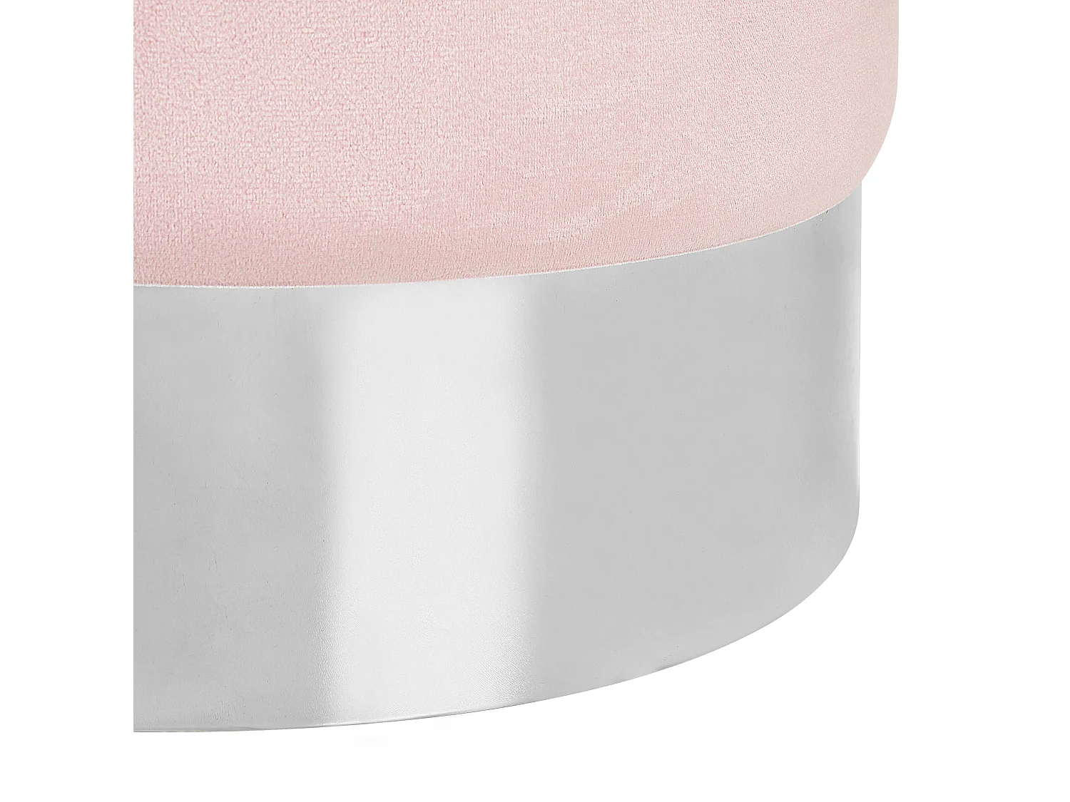 Pouf BRIGITTE Velours Rose pastel 36 cm 36 cm 44 cm