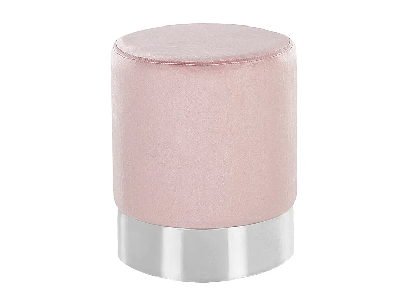 Pouf BRIGITTE Velours Rose pastel