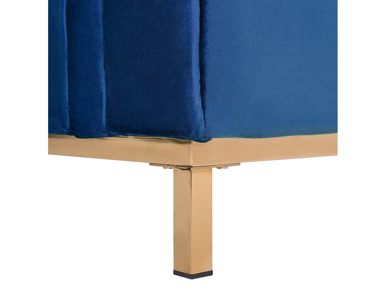 Ottoman OSLO Velours Bleu foncé