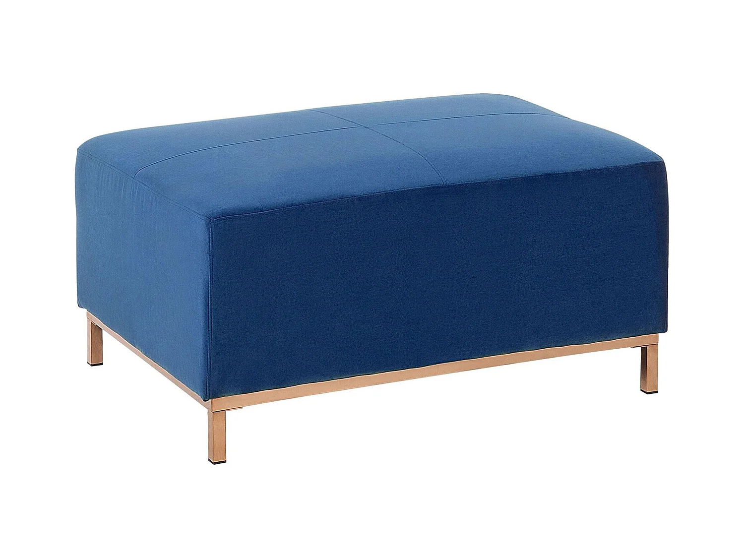 Ottomaan OSLO Fluweel Donkerblauw