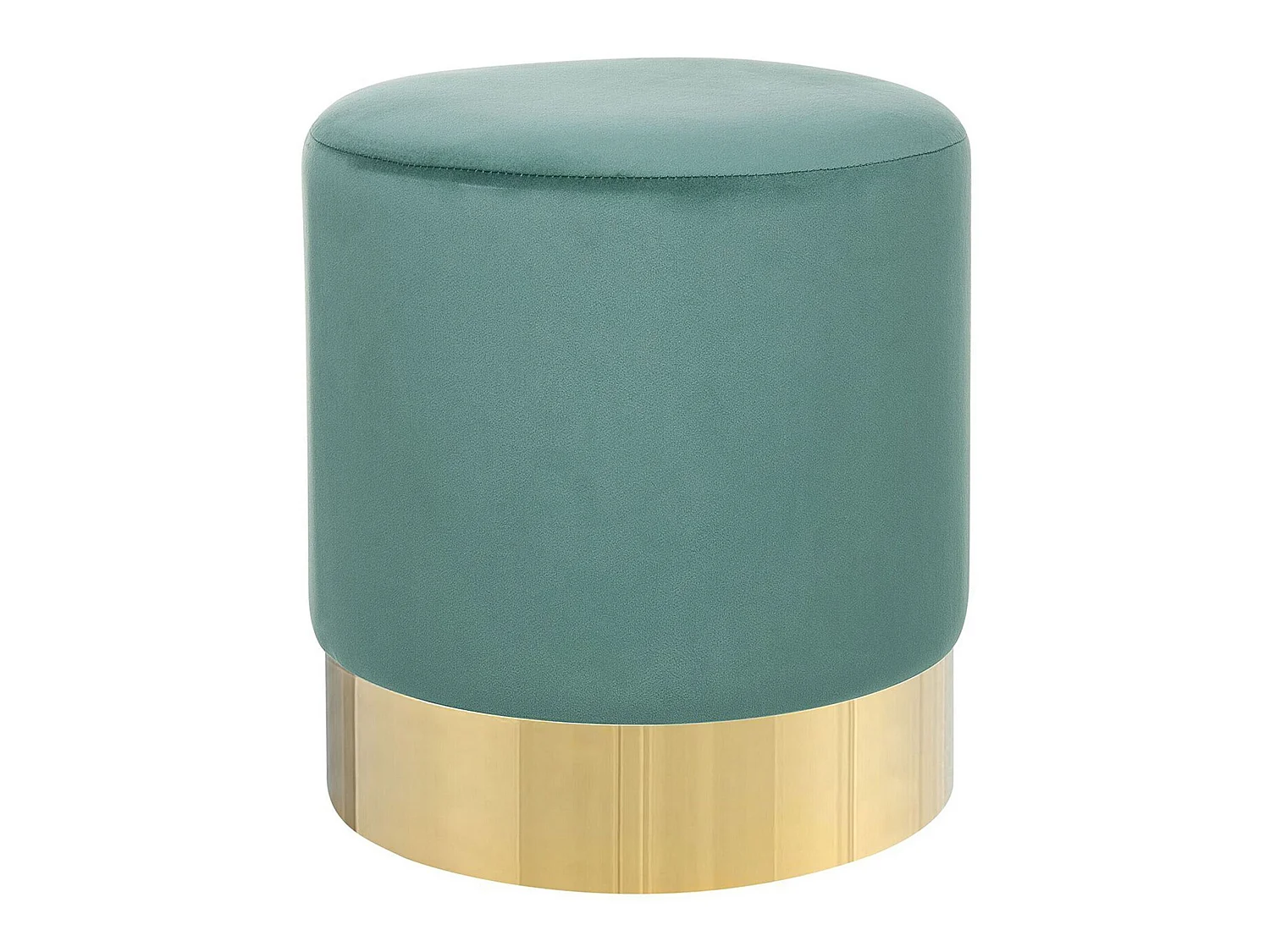 Pouf en velours vert foncé ⌀ 39 cm SOPHIA