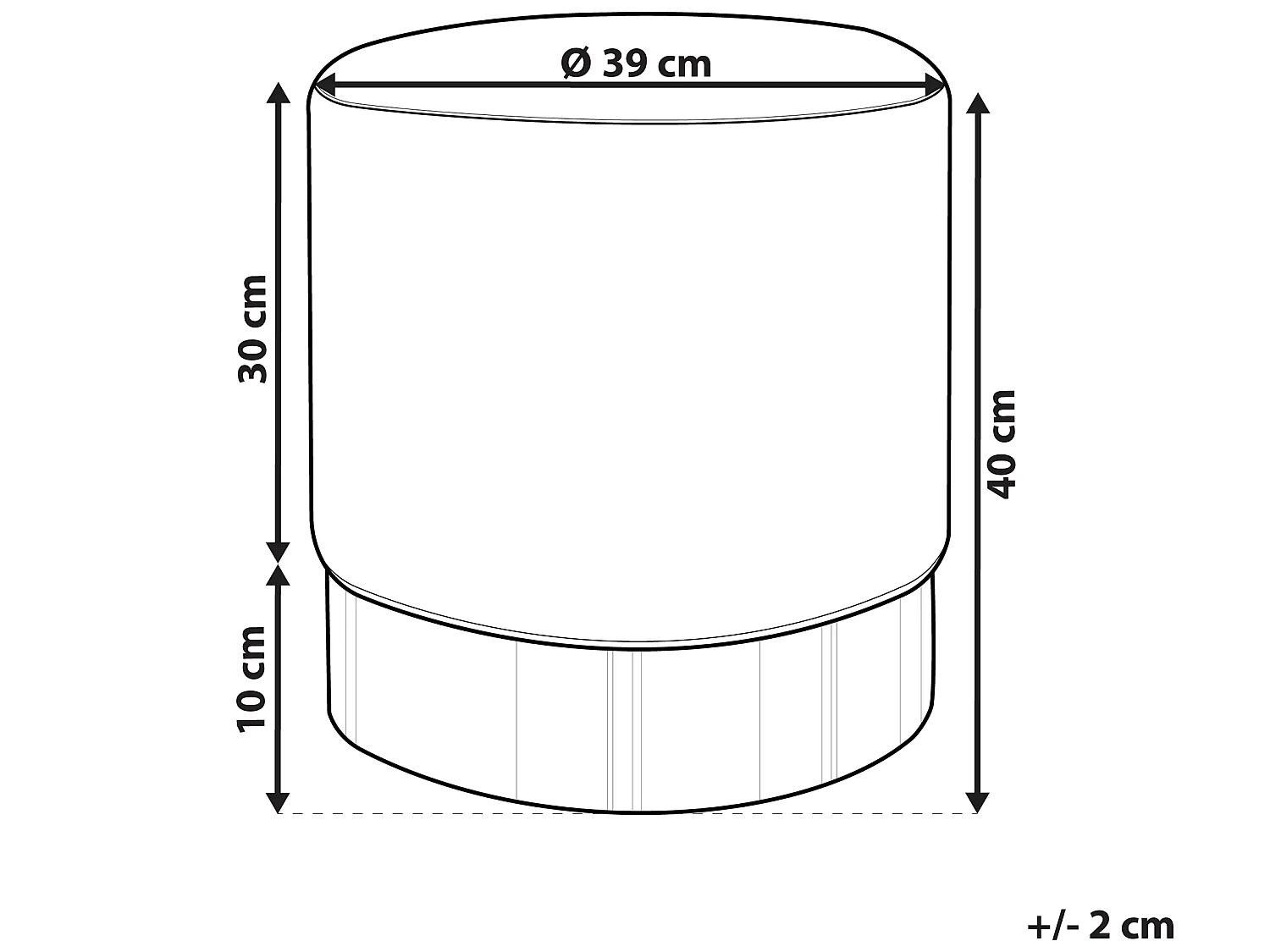 Pouf en velours vert foncé ⌀ 39 cm SOPHIA