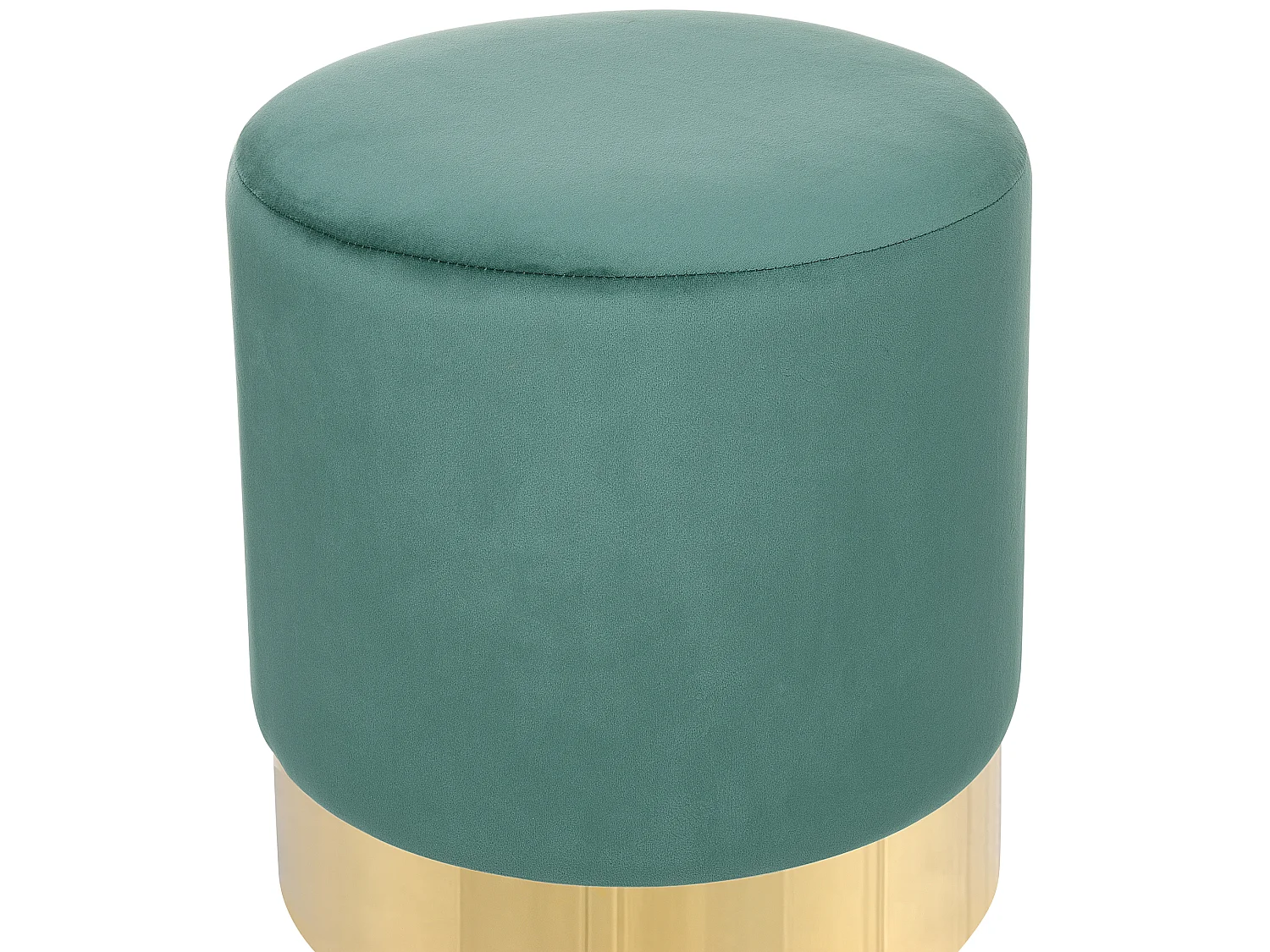 Pouf en velours vert foncé ⌀ 39 cm SOPHIA
