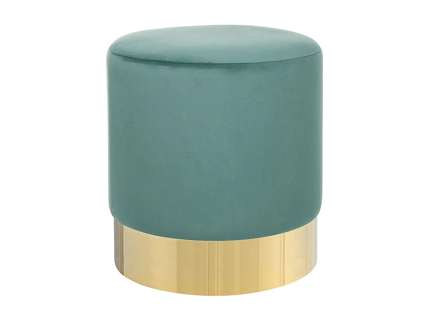 Pouf en velours vert foncé ⌀ 39 cm SOPHIA