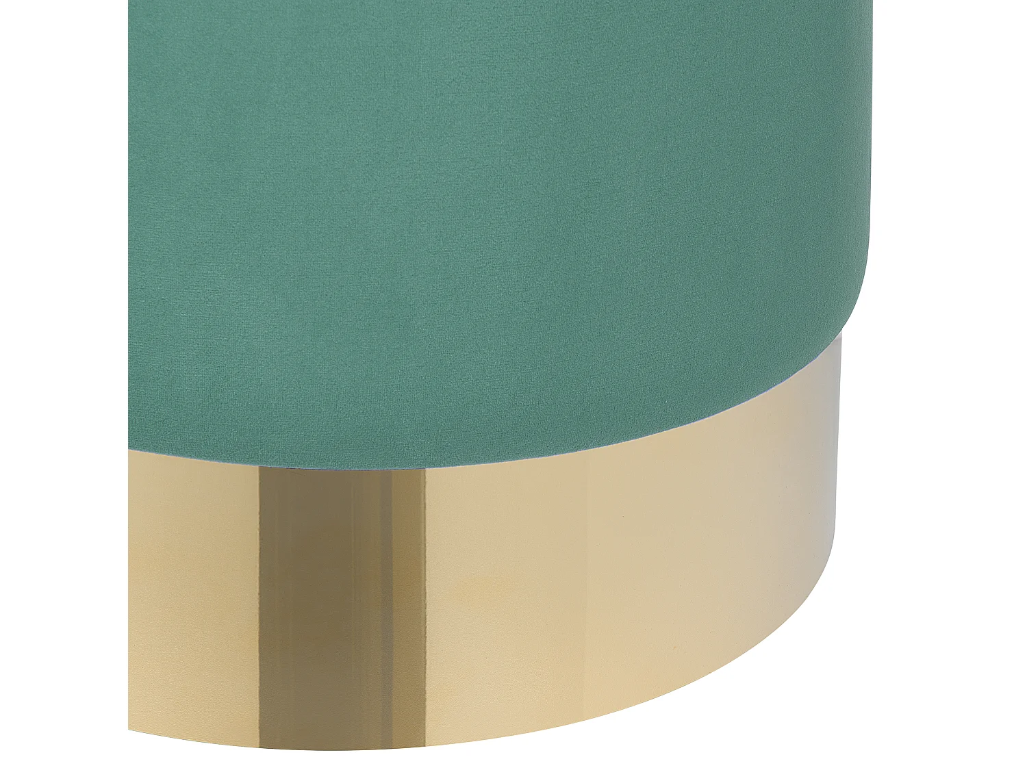 Pouf en velours vert foncé ⌀ 39 cm SOPHIA