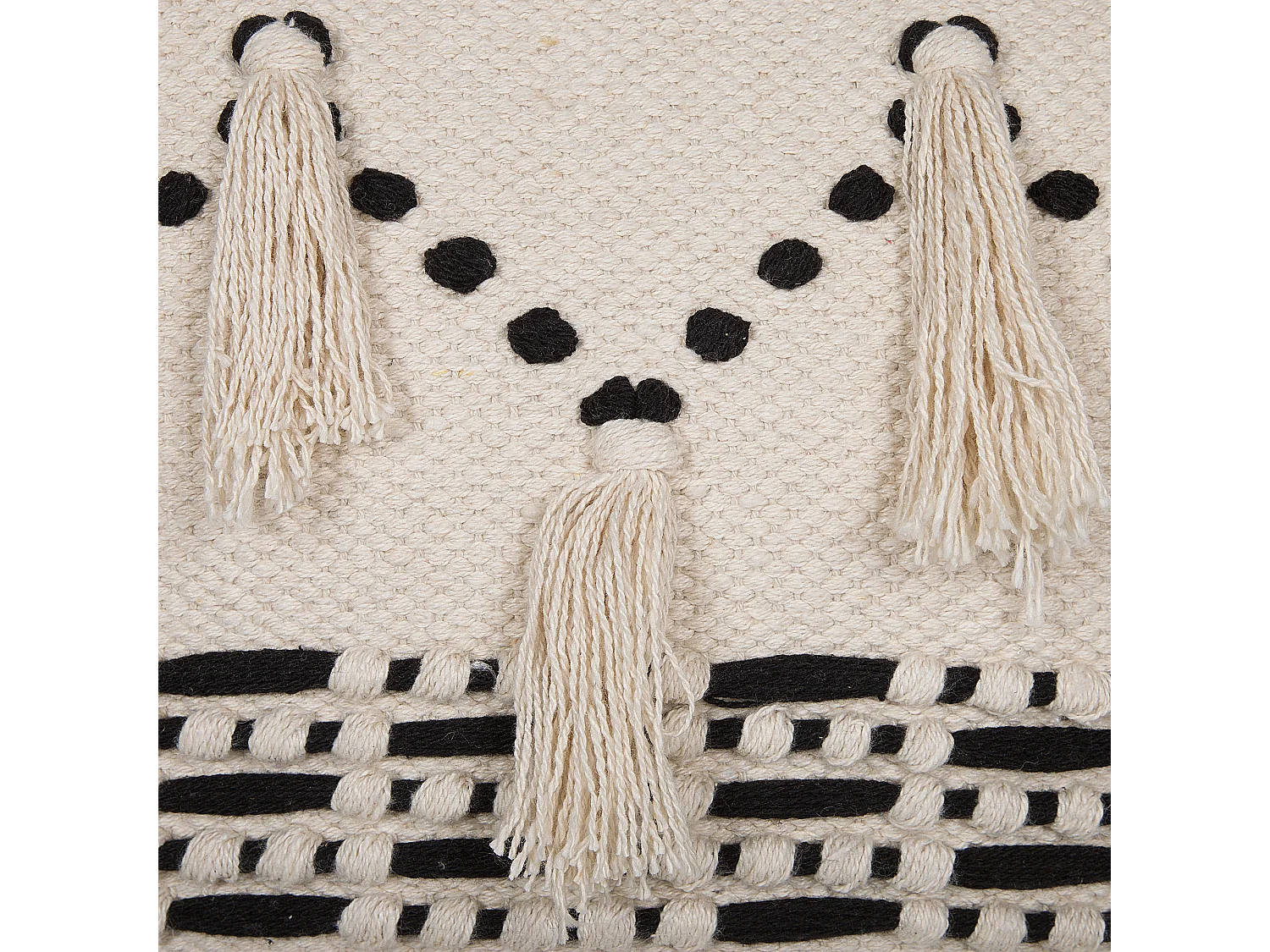 Pouf THONDI Coton Beige