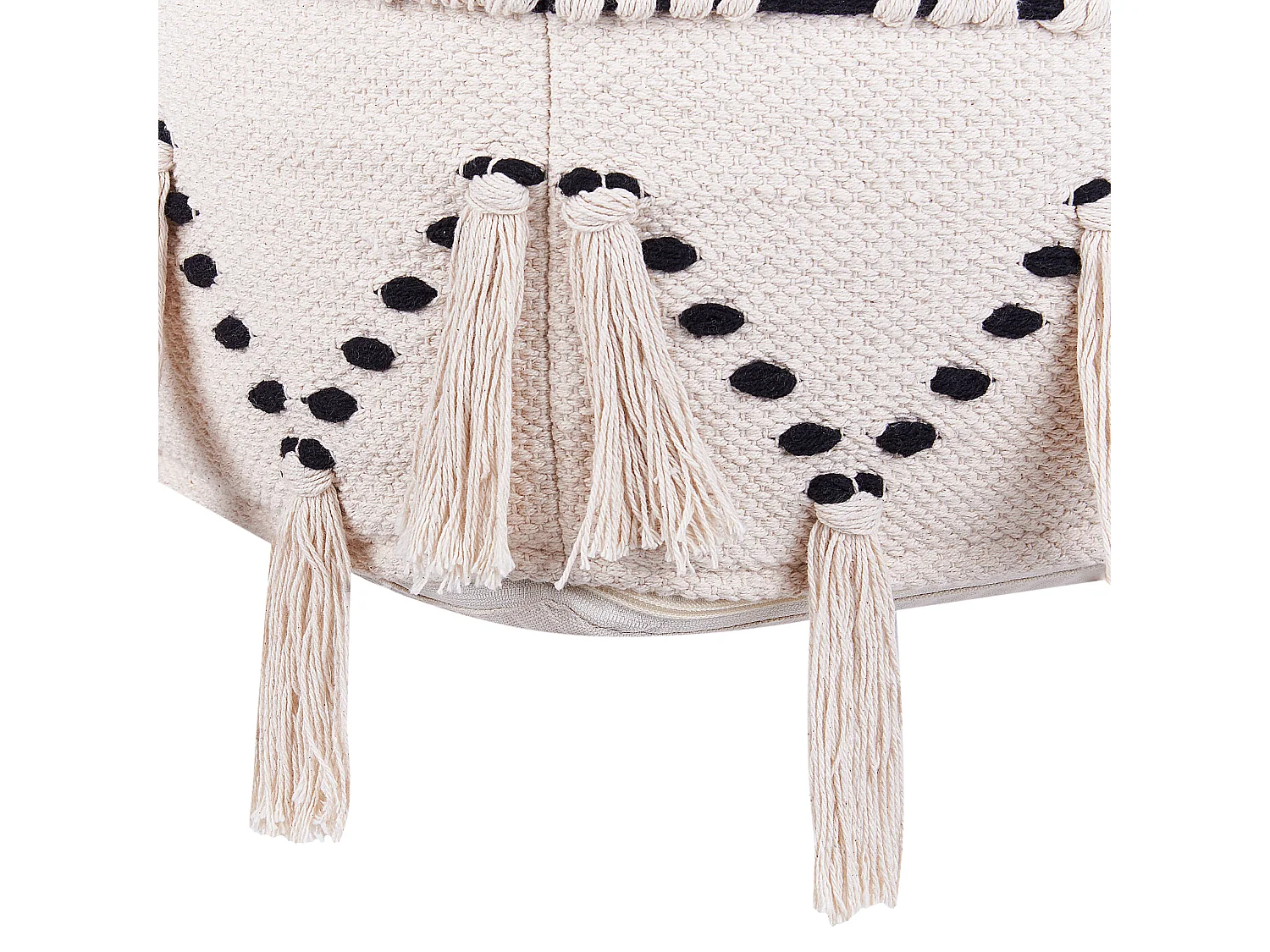 Pouf THONDI Coton Beige 50 cm 50 cm 50 cm