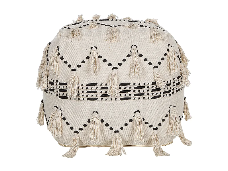 Pouf THONDI Coton Beige