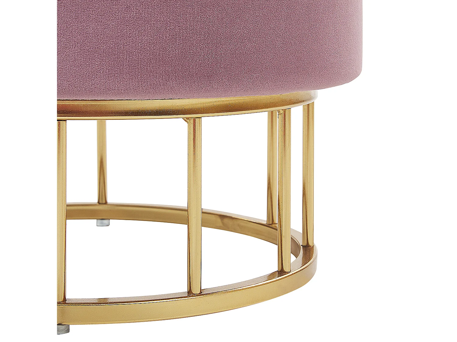 Pouf de rangement ELGIN Velours Rose