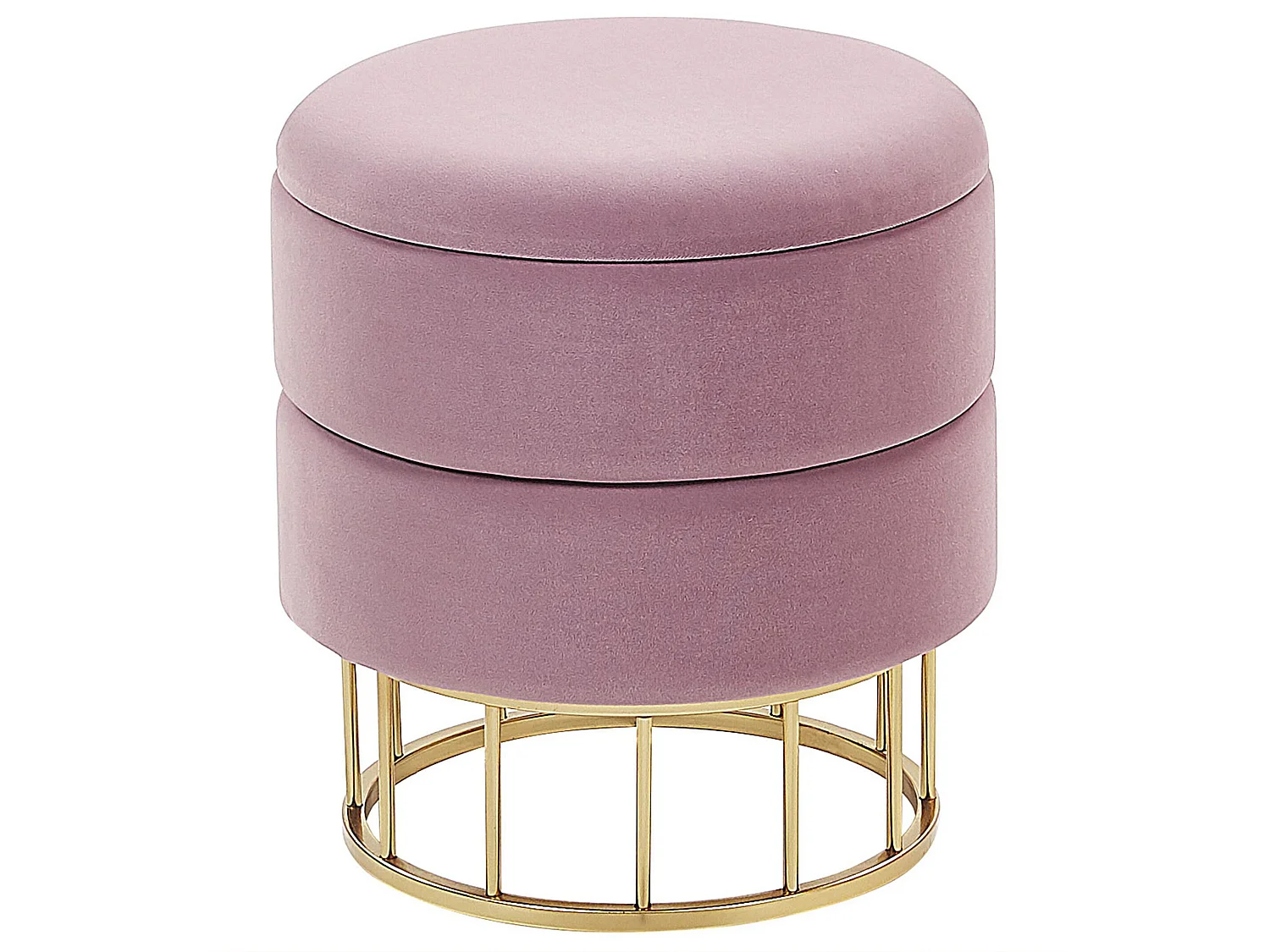 Pouf contenitore ELGIN Velluto Rosa 37 cm 37 cm 42 cm